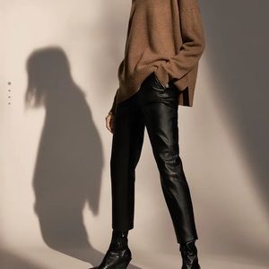 Zara - Faux Leather ankle Pants.